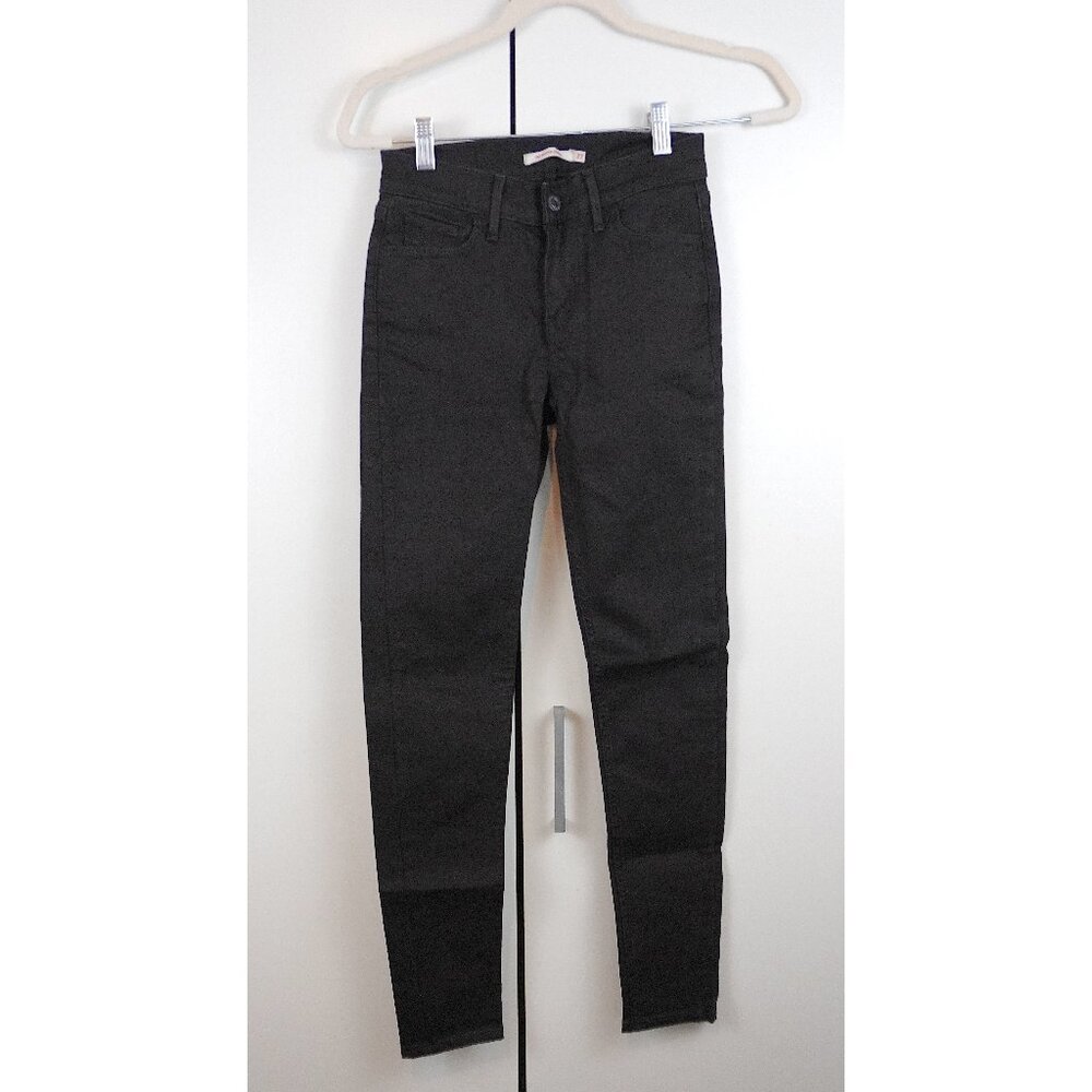 Levi's "710 Super Skinny" Mid-Rise Jeans in "Black Cove"